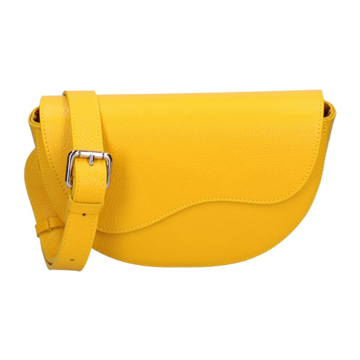 Marsupio da donna in vera pelle - Modello False - Made in Italy - 25.0 x 15.0 x 9.0 cm