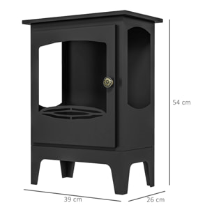 Chimenea de Etanol 7000BTU Chimenea de Bioetanol de Acero con Apagallamas de Acero Inoxidable Tanque de 1,2 L Tiempo de Combustión 3H para Interiores 20-25 m² 39x26x54 cm Negro