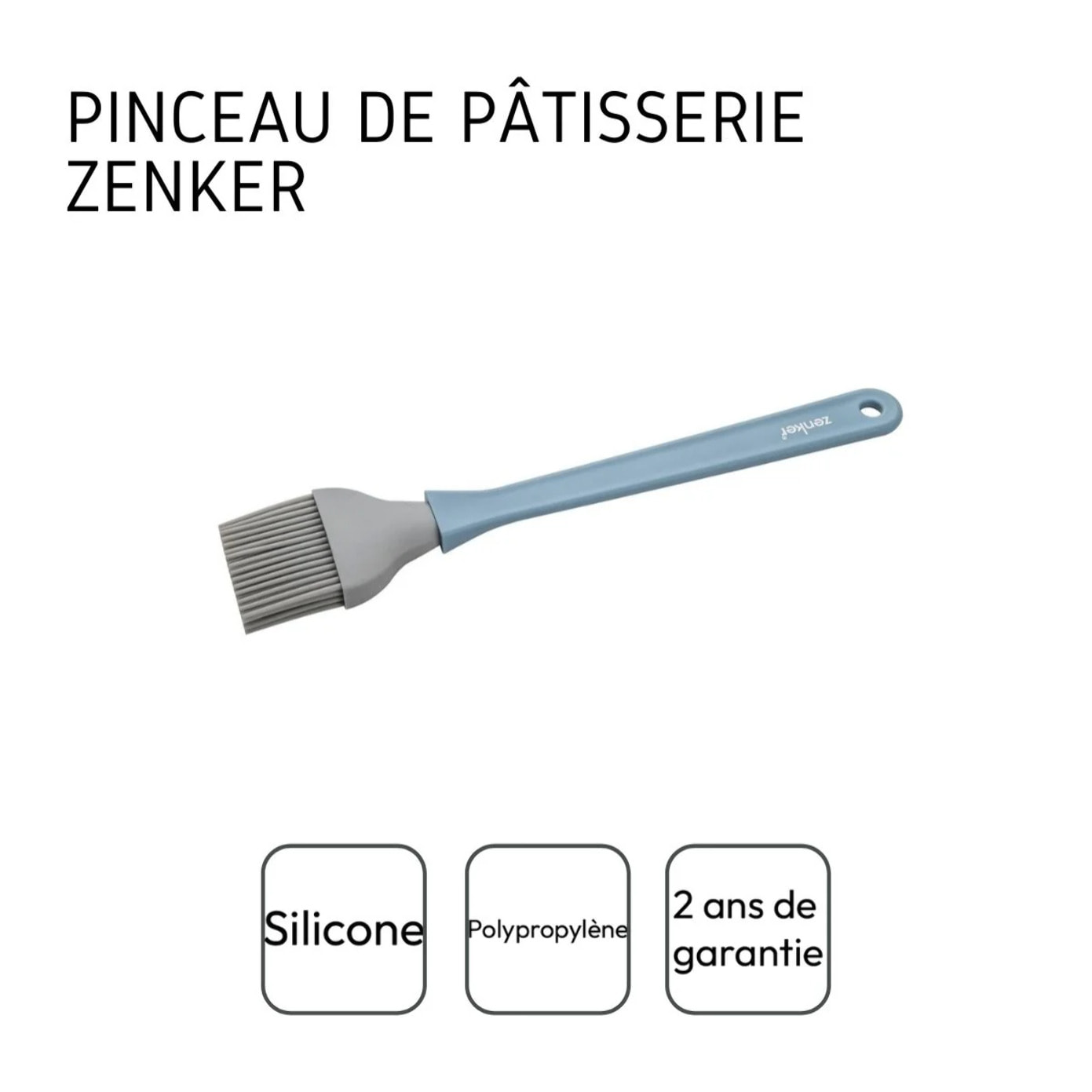 Ensemble de 2 Pinceaux de cuisine et de pâtisserie 25 cm en poils silicone Zenker Sweet Sensation