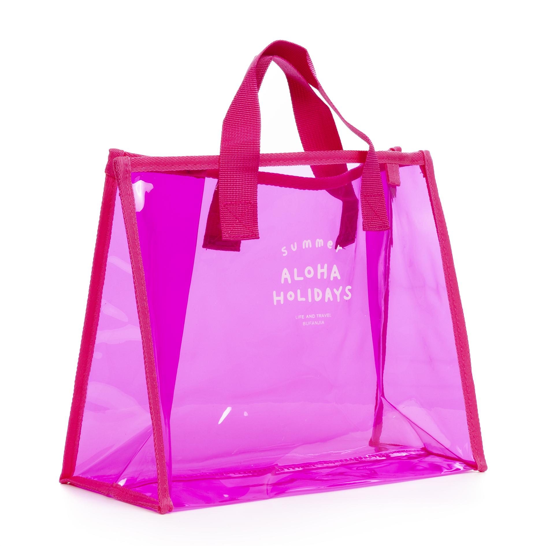 Borsa shopper Zeme in PVC trasparente.