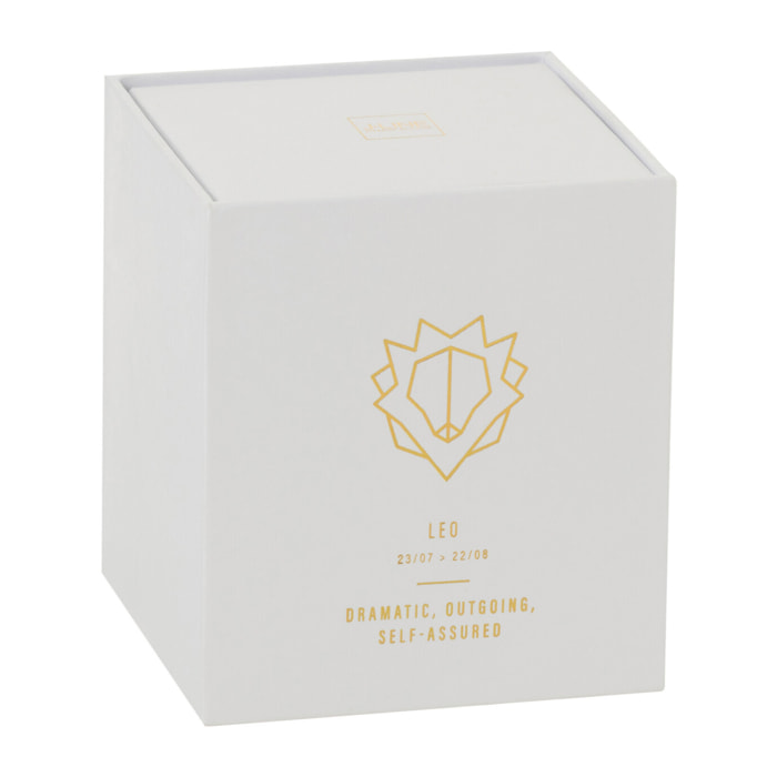 J-Line bougie parfumée Astro Lion – Sapphire Amber Tea - blanc - 50H