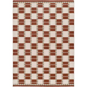 ASTRA Alfombra geométrica de pelo corto caldera, varias medidas disponibles.