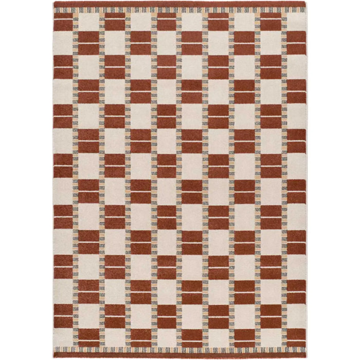 ASTRA Alfombra geométrica de pelo corto caldera, varias medidas disponibles.