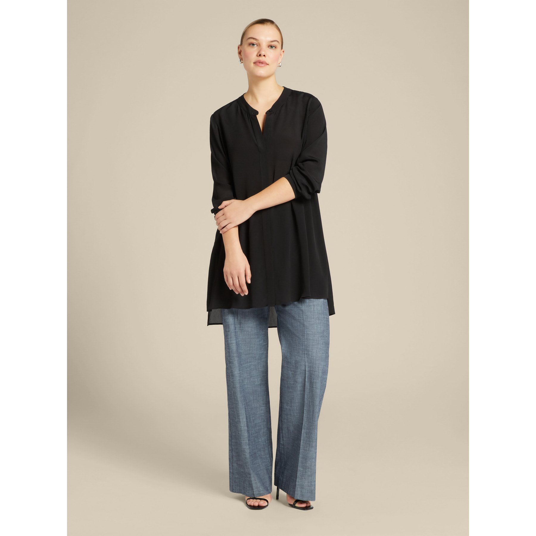 Elena Mirò - Camisa amplia - Negro