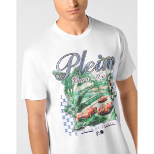 PHILIPP PLEIN Camiseta de cuello redondo y manga corta D AZUR