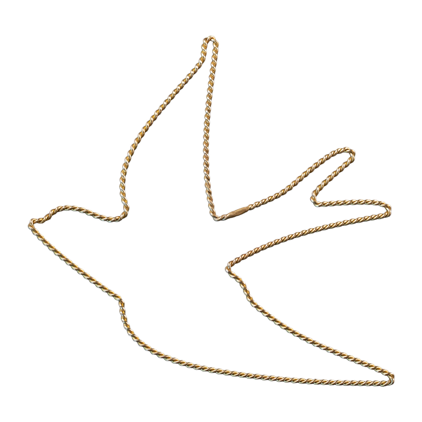 Déco murale Hirondelle fil laiton torsadé - Doré Vieilli