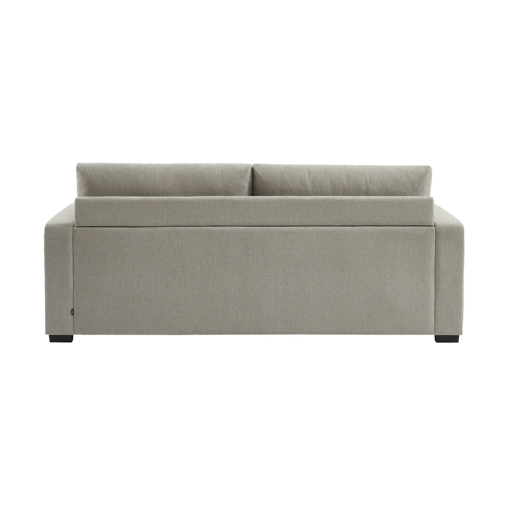 Canapé convertible 3 places tissu chenille gris clair L 211 x P 90 x H 86 cm - Easy