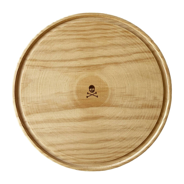 Plato sin borde en madera ø23,5cm scalpers home