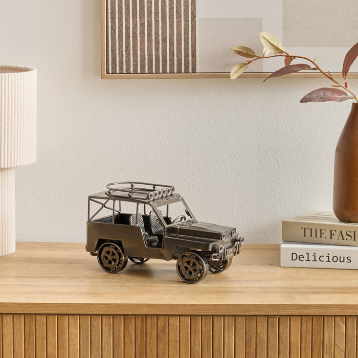 Voiture déco Imran L.24cm argent