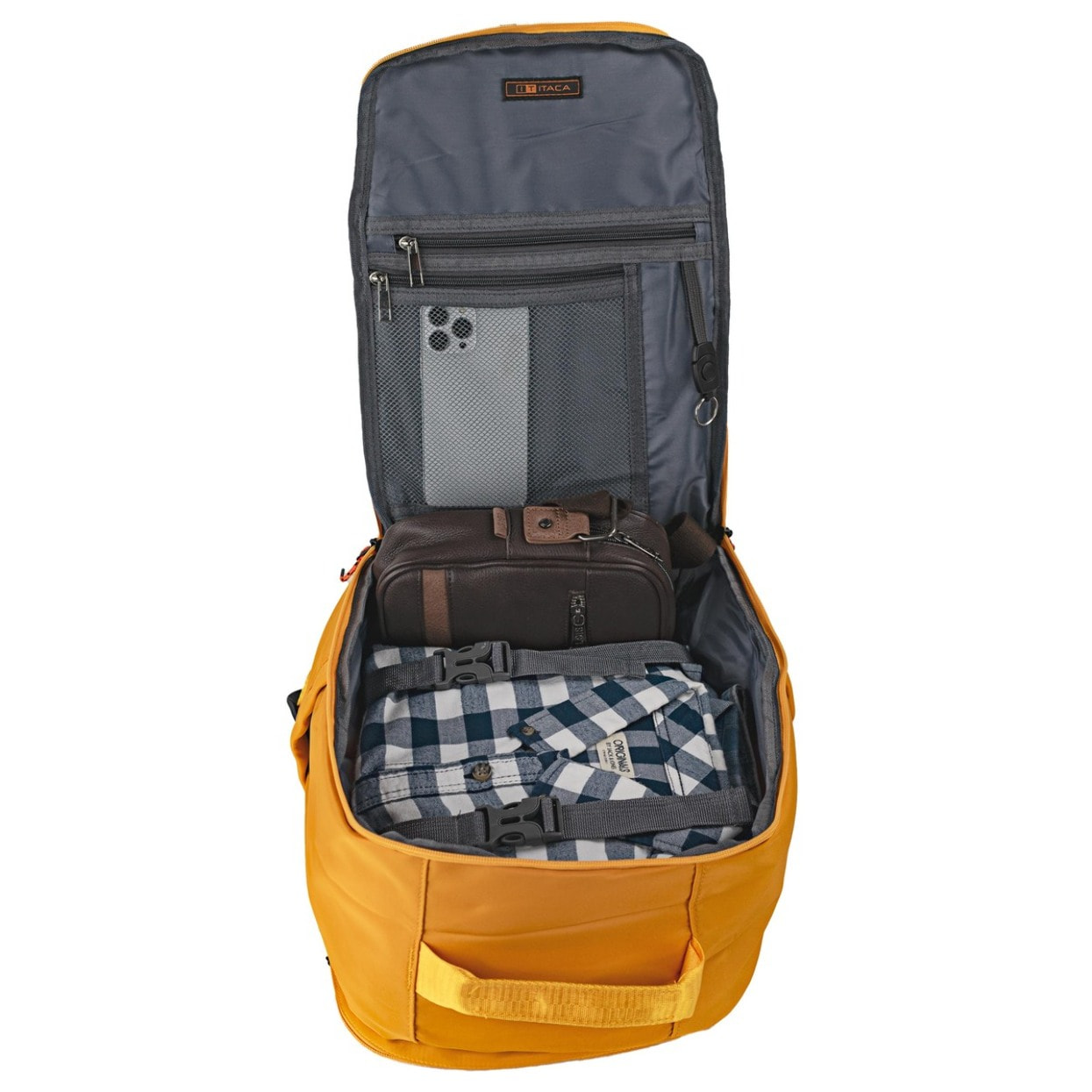 Mochila Viaje Cabina Itaca Rennes Mostaza