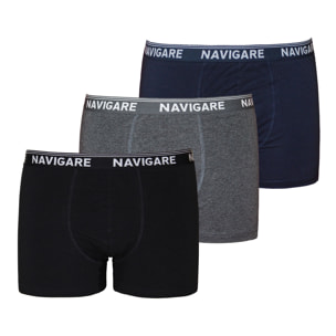 3 Boxer Uomo Navigare Art. 573E, Assortito