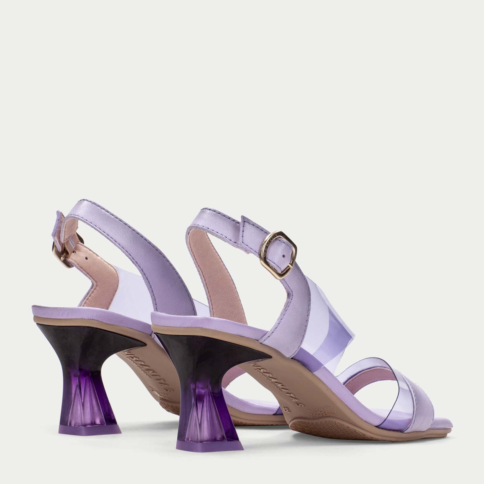 Sandalia Tacon Greta Lavanda 6 cm