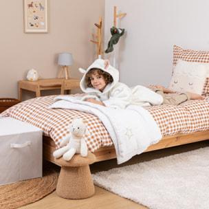 Pouf bouclette enfant Zopi marron D27cm