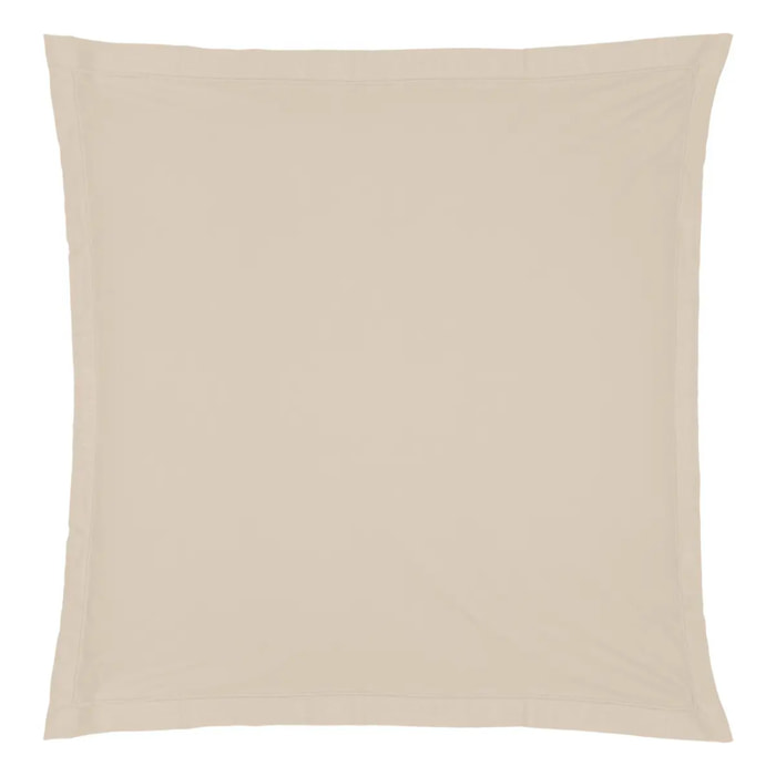 Taie d'oreiller - coton - beige lin - 63x63 cm