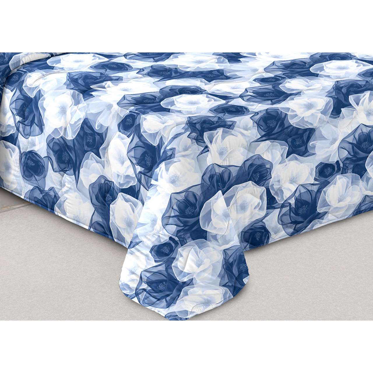 Trapunta Invernale 300gr Made in Italy Piumone Clado Linea Scaldanotti Disegno Dafne Blu