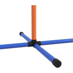 Set de Entrenamiento de Agilidad para Perros de 4 Piezas Juego de Agilidad para Perros con Piquetes para Slalom Zona de Reposo Valla y Anillo de Salto Naranja y Azul