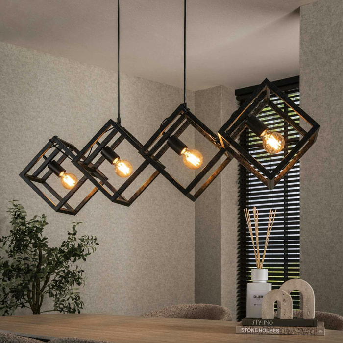 Suspension design 4 cubes en métal RALF