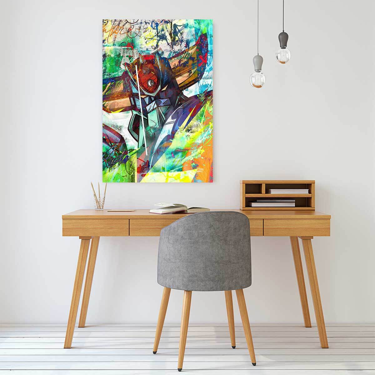 Tableau pop art goldorak graff  Tableau alu Dibond