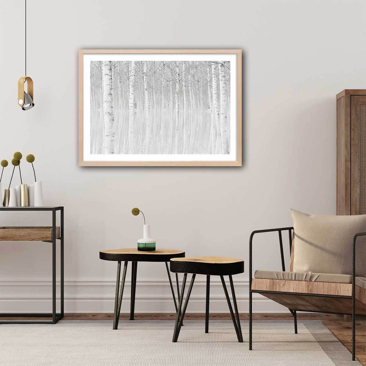 Affiche nature perspective trees Affiche sous cadre bois