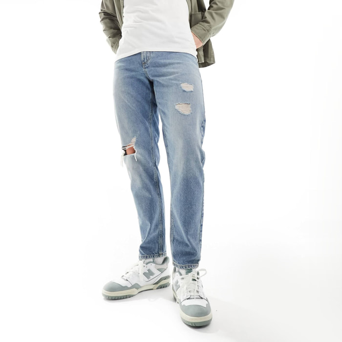 Asos - jeans - tapered fit - 100% algodón - azul denim