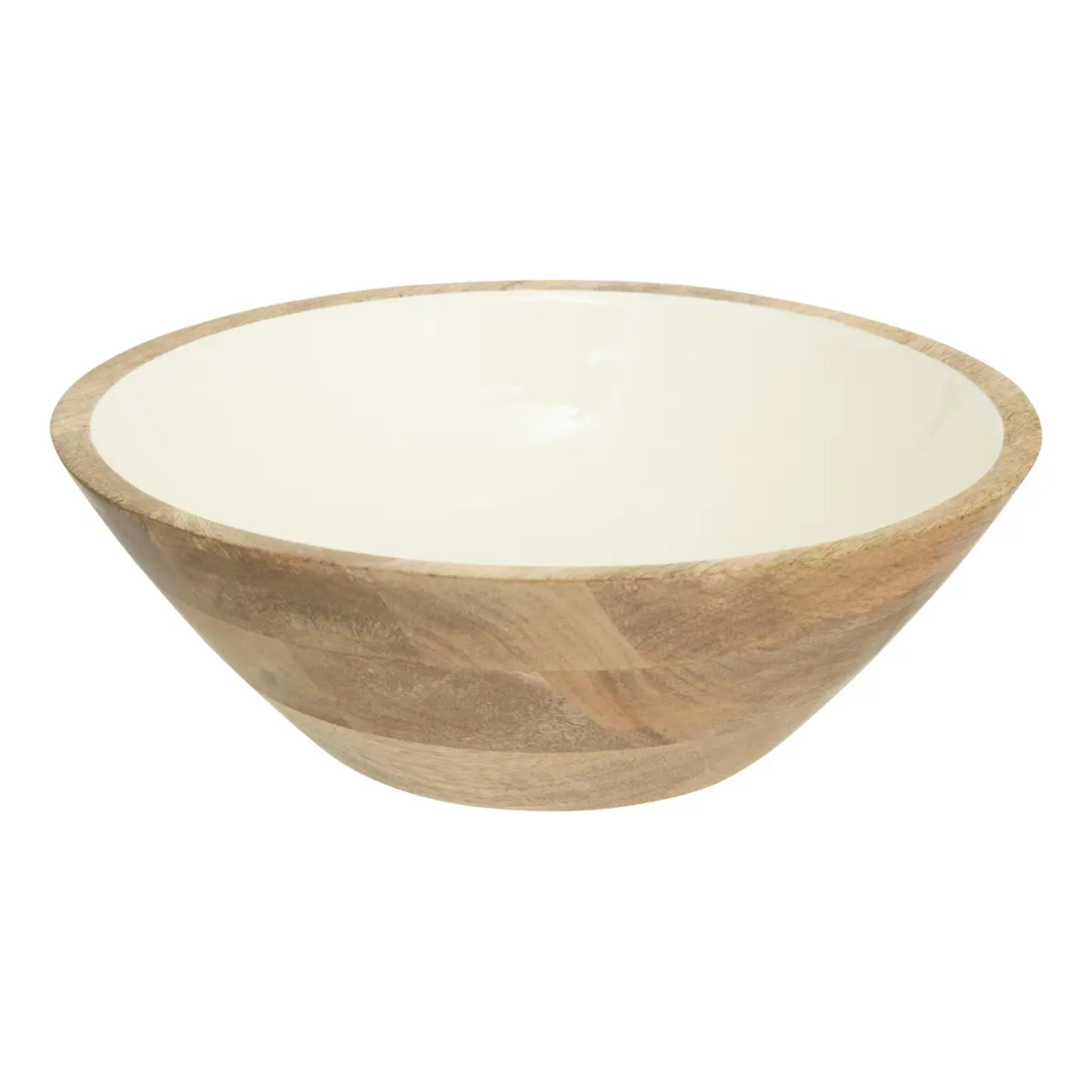 Saladier Inaya D30cm blanc chaud et manguier