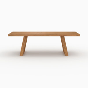 Table de jardin rectangulaire en bois de teck recyclé 10 personnes - Luma