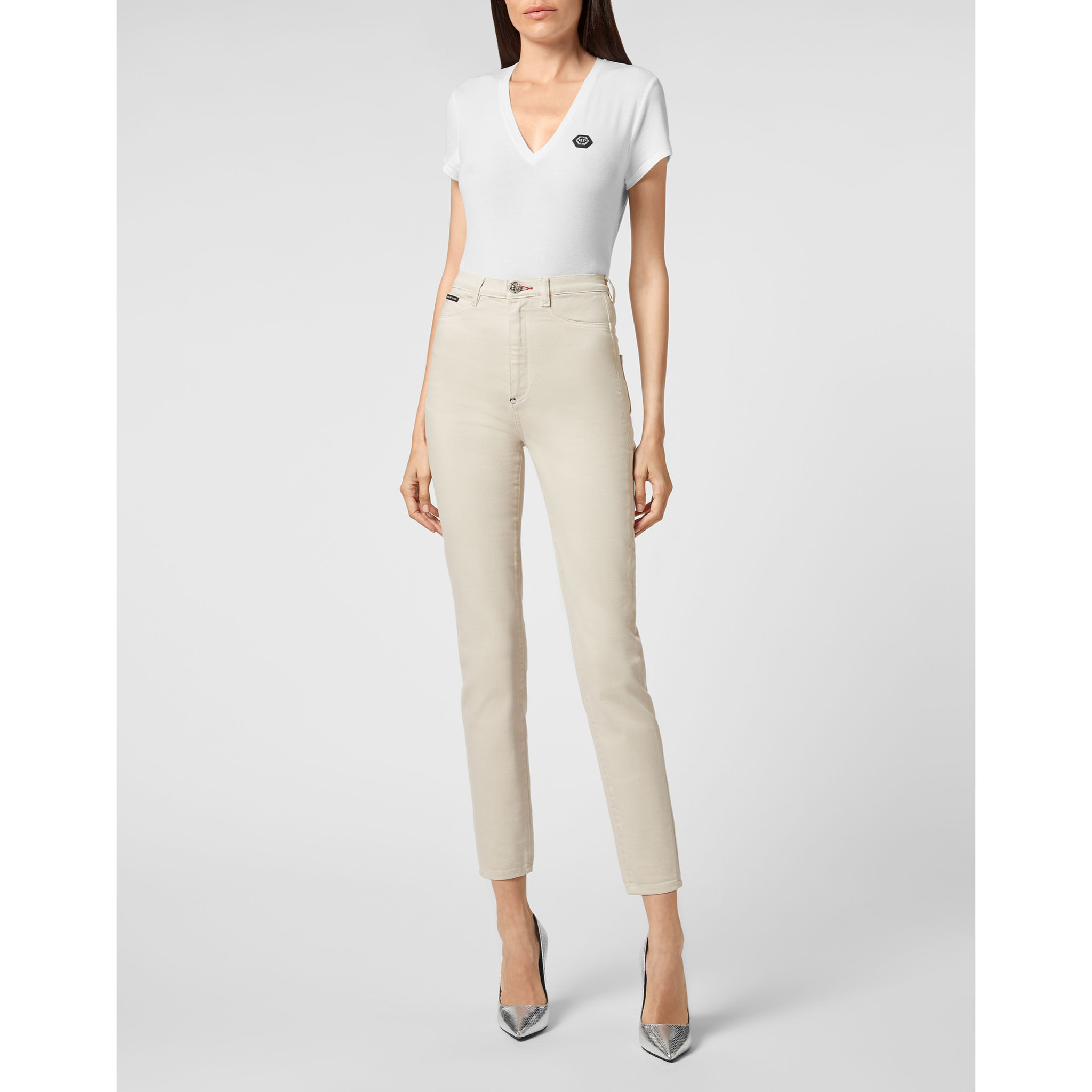 PHILIPP PLEIN Jegging de cintura alta ICONIC PLEIN