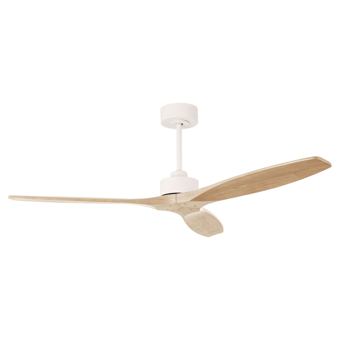 Forlight - Ventilador Stem Evo ø1320mm Acero Blanco palas Madera clara