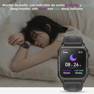 Smartwatch F900 con tratamiento laser sanguíneo, termómetro corporal, monitor cardíaco y de O2 en sangre. Varios modos deportivos.