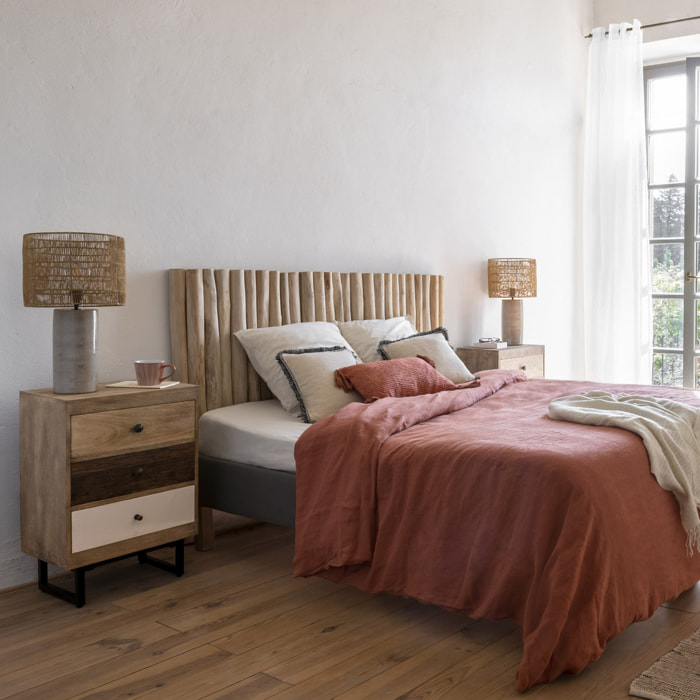 Table de chevet "Koval" manguier H73cm