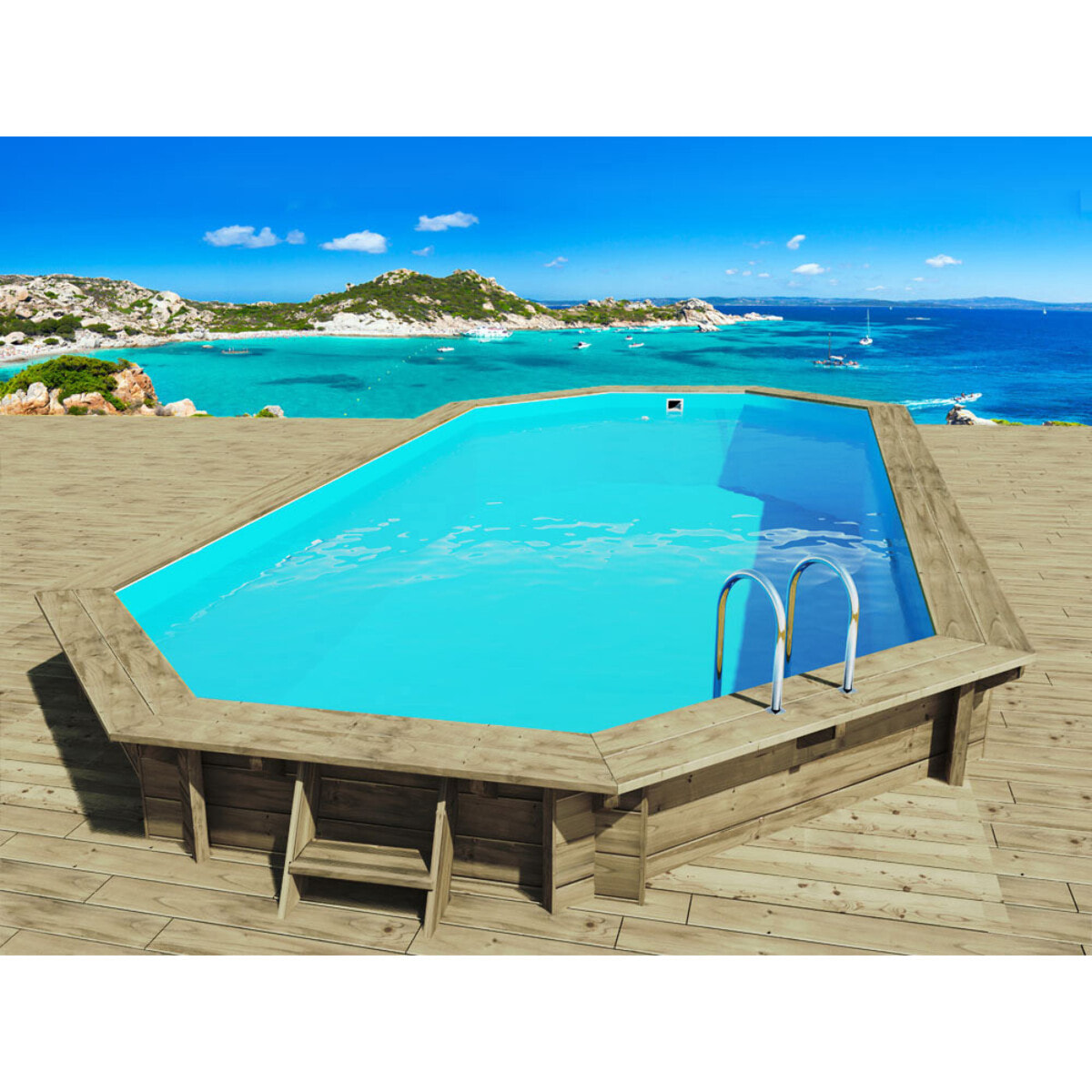Piscine bois " Sevilla 130" - 8.57 x 4.57 x 1.31 m