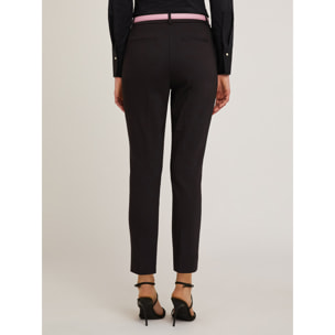 Motivi - Pantalón regular de tejido técnico - Negro
