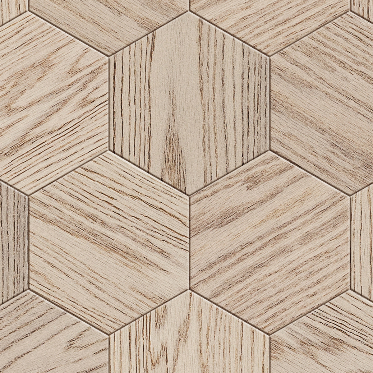 Stickers adhesivos de CERAMIKO - Hexágonos madera 5 50x100