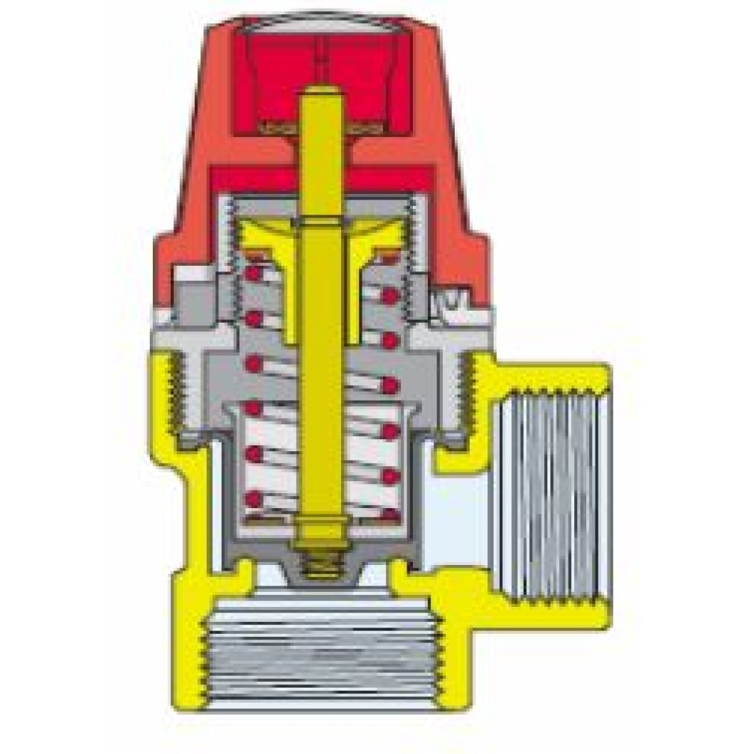 Soupape de sûreté chauffage 1/2 ZM NF 3 Bar + manomètre U313 THERMADOR - S15ZM