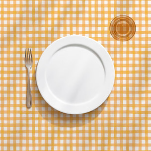 Nappe anti-taches Avignon Jaune - 100% coton -