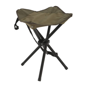 Well home taburete con 4 patas plegable en acero y poliéster 33x33x40cm