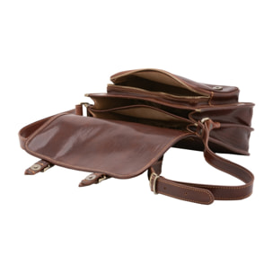Borsa a tracolla da donna - Modello False - 100% vera pelle - 27.5 x 22.0 x 12.0 cm