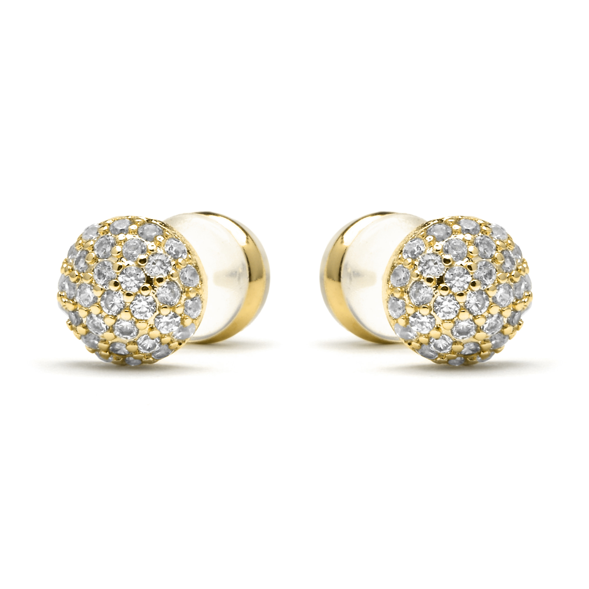 Pendientes acabado oro amarillo de 18k y Circonita Brillante