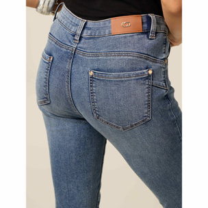 Oltre - Jeans ajustados lavados a la piedra - Light - blue