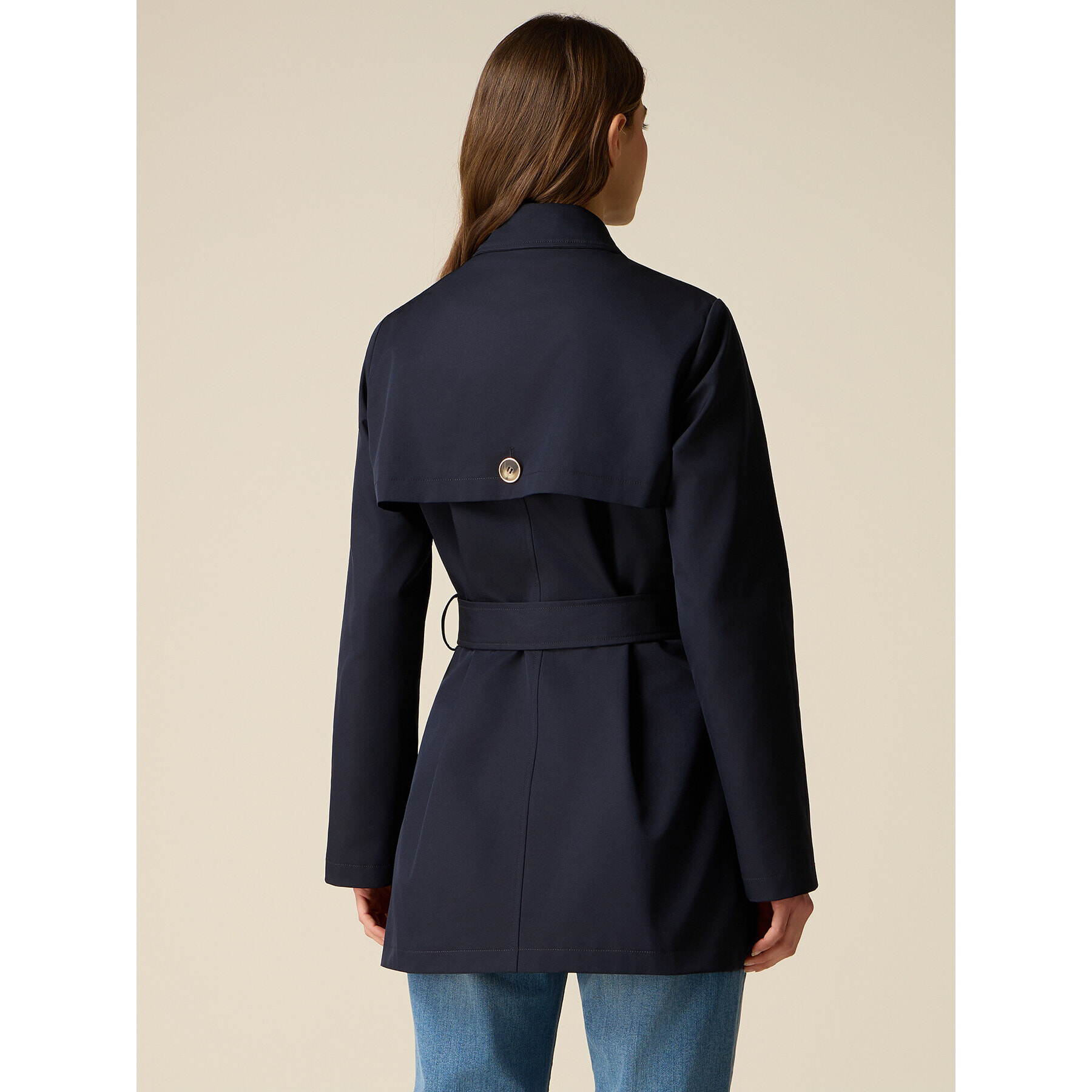 Oltre - Trench midi de doble botonadura - Azul