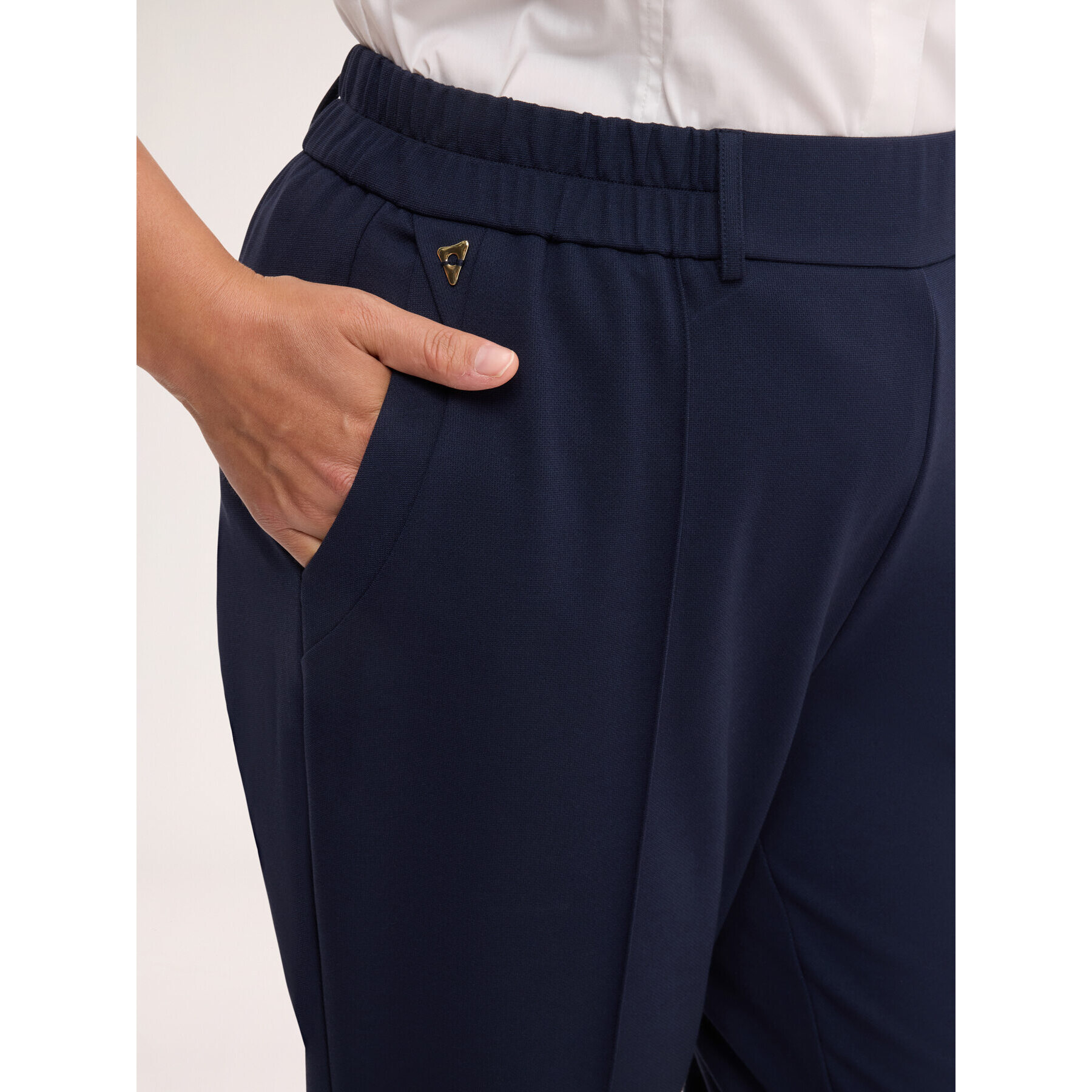 Fiorella Rubino - Pantaloni Jogger in Punto Milano - Blu