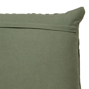 Coussin motif jacquard "Lehto" coton vert clair 58x38cm