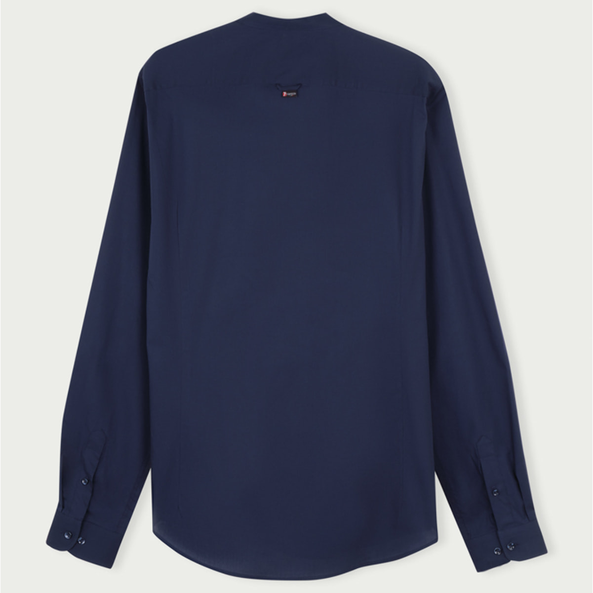 Camicia Uomo Coreano Slim Popeline Stretch Unito Blu