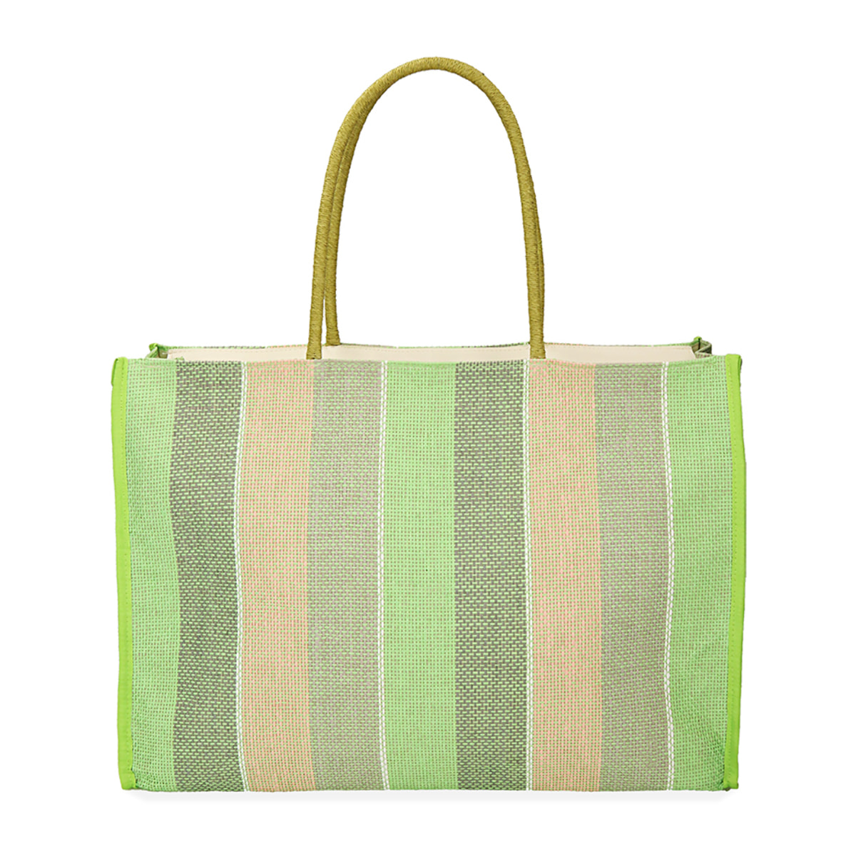 Borsa verde in paglia