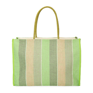 Borsa verde in paglia