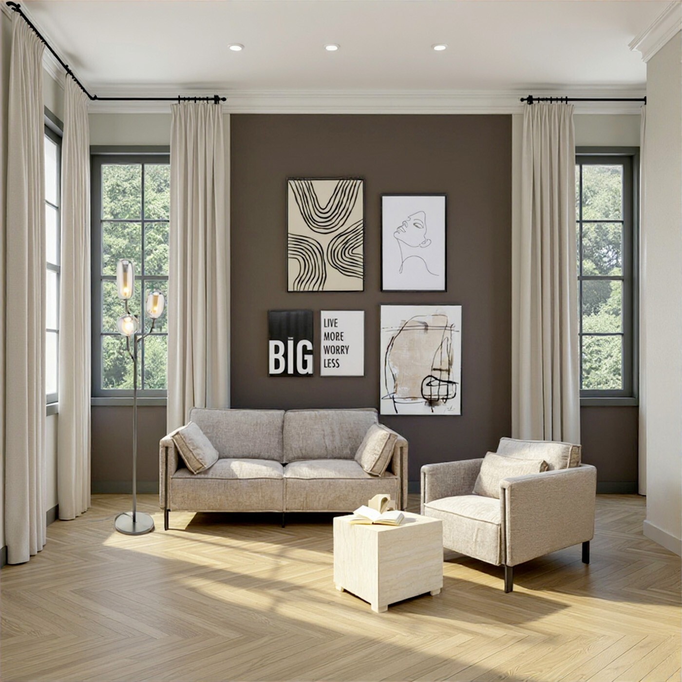 Tableau femme noir et blanc 63x93cm Kare Design