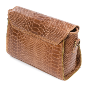 Mariola Borsa a tracolla Donna. Vera Pelle Camoscio Impressa Serpente