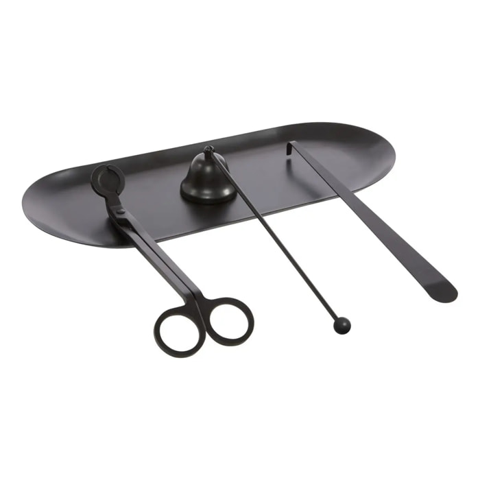 Kit entretien bougie Zélie 3 pièces noir