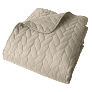 Couvre lit en microfibre dessin par ultrason - Naturel