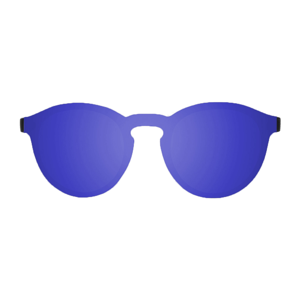 Gafas de sol OCEAN MILAN - Negro mate / Plana azul revo